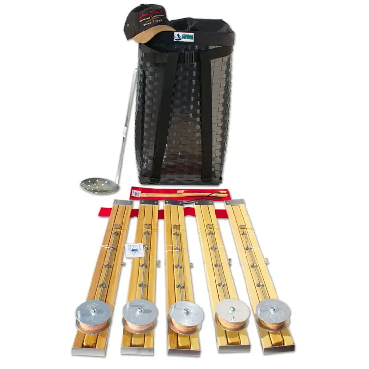 A collection of golfing equipment.