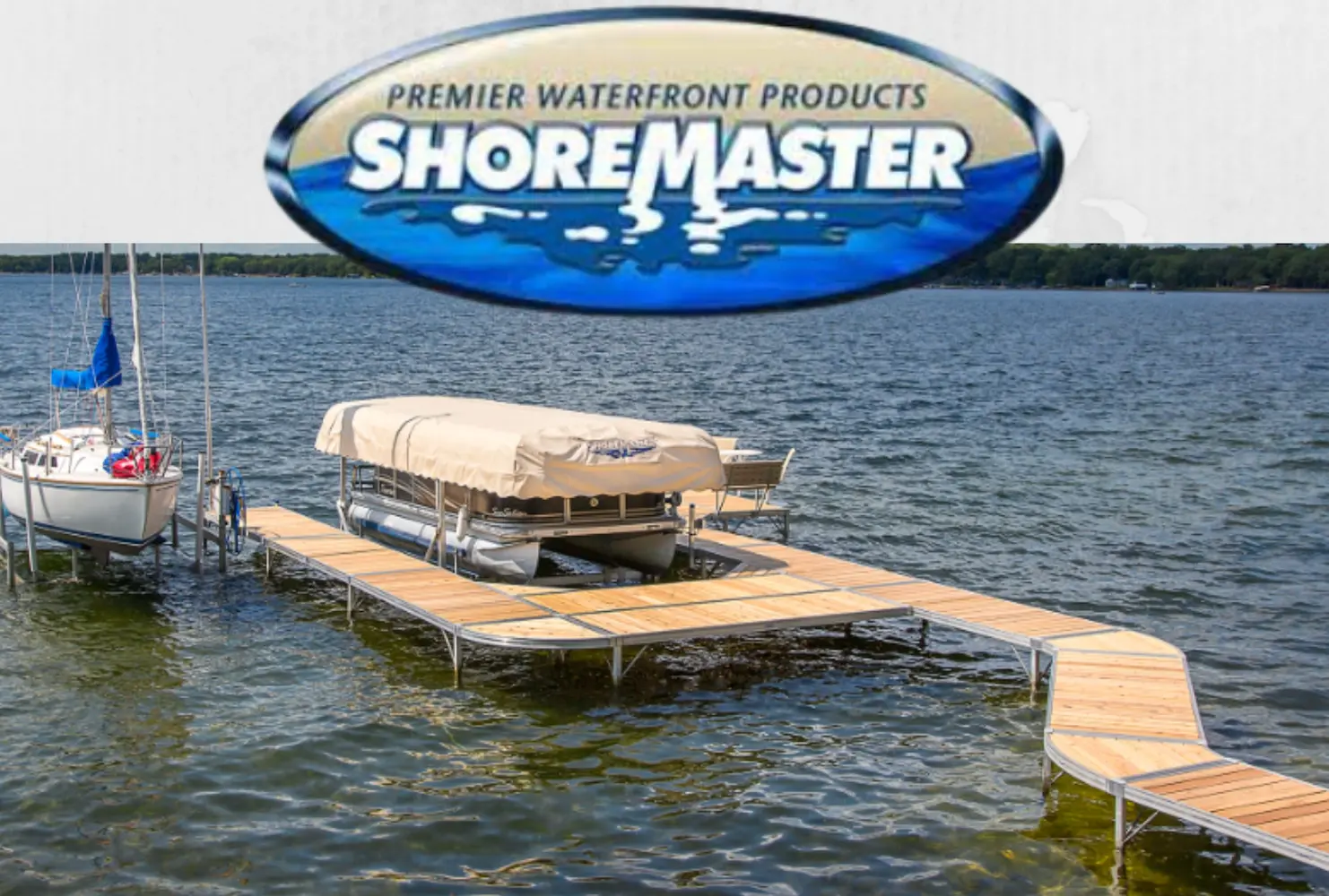 THIRD PRIZE Three 4'x10' SHOREMASTER Standing Dock Sections with Cedar Decking