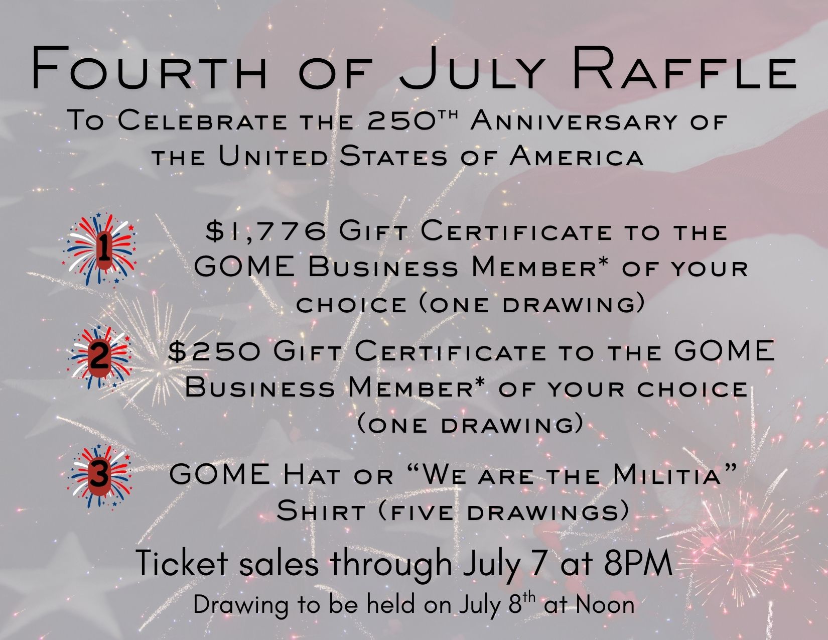 Prize Image for $1,776 Gift Certificate to GOME Business Member FFL