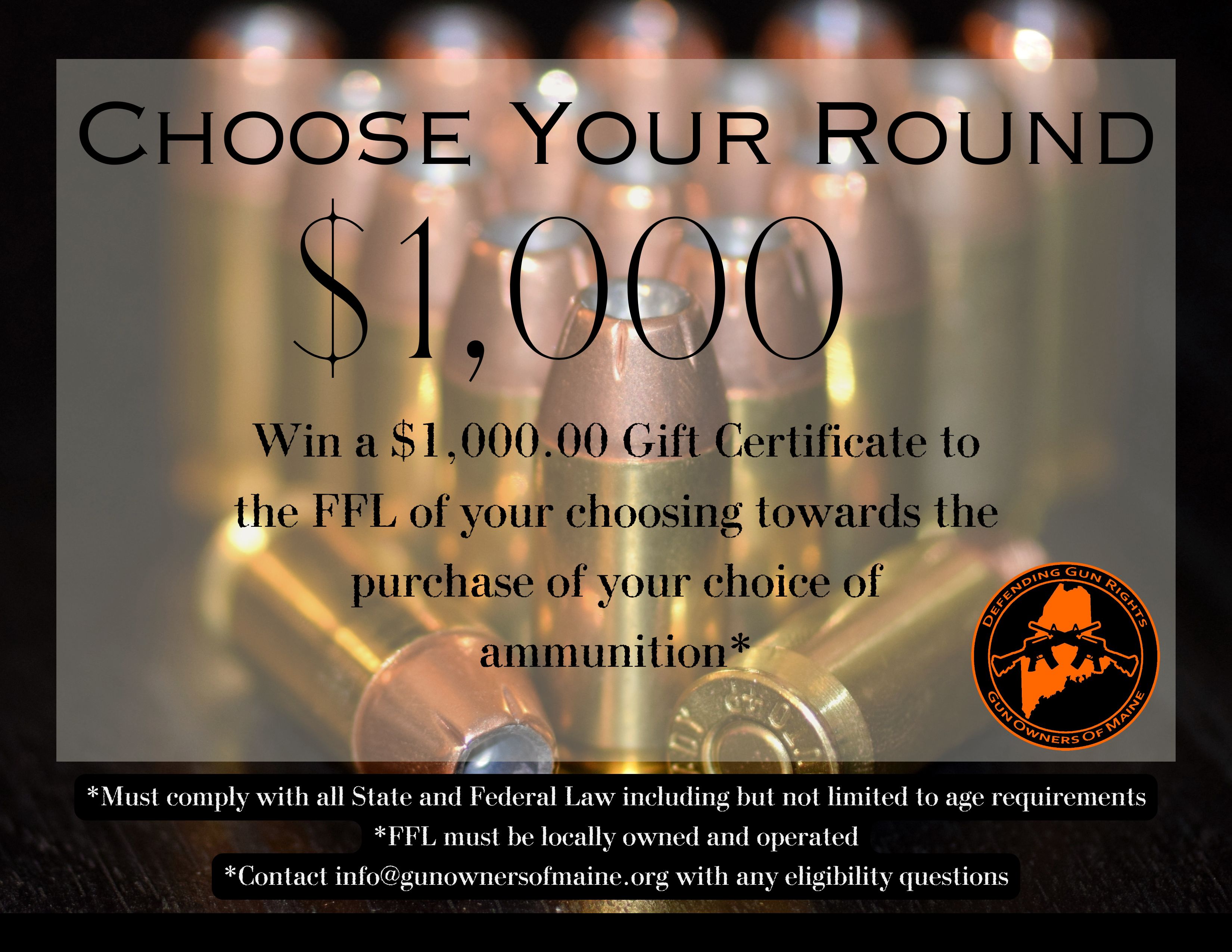 $1,000 Ammunition Gift Card