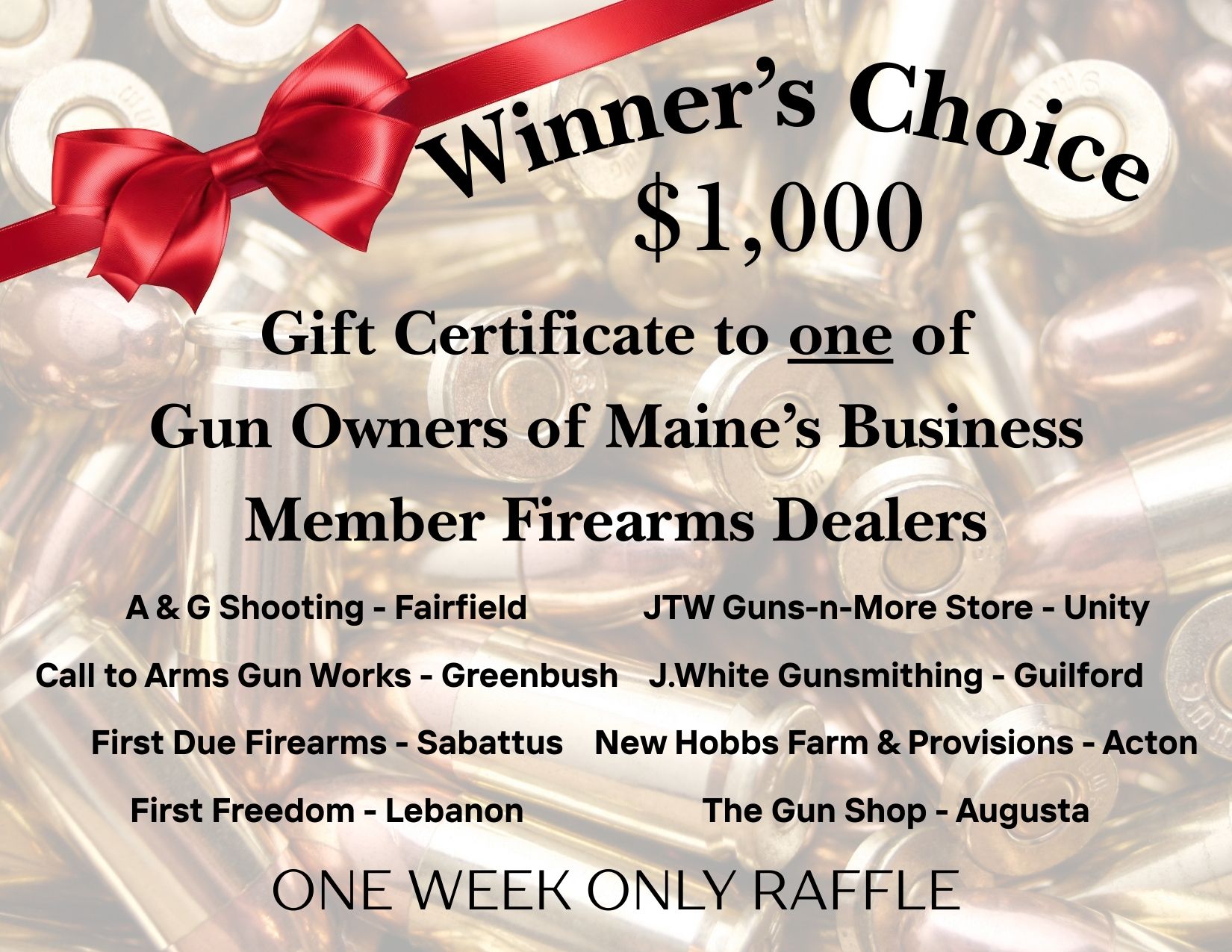 Prize Image for $1,000 Gift Certificate