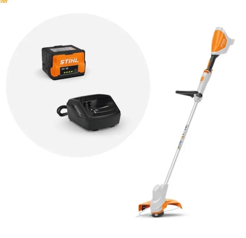 A black and orange power tool with a white handle.